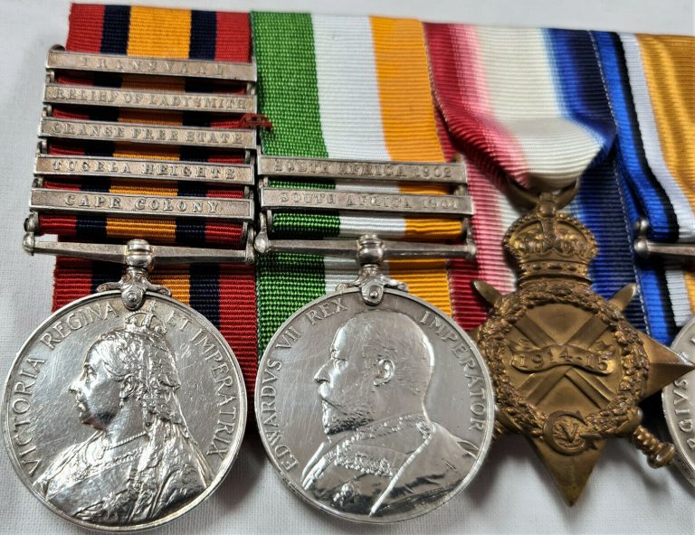 *WOUNDED COLENSO* BOER WAR & WW1 MEDALS 95773 GUNNER ROBERT McALLISTER FRANCE WW1 - Image 3