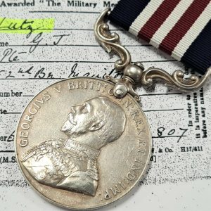 WOUNDED WW1 CANADIAN MILITARY MEDAL AMERICAN 690106 LUTZ 52ND MANITOBA REGIMENT