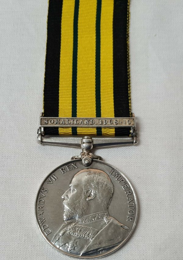 *WW1 Q SHIP BEGONIA* AFRICA GENERAL SERVICE MEDAL SOMALILAND 1908-10 ROBERTS