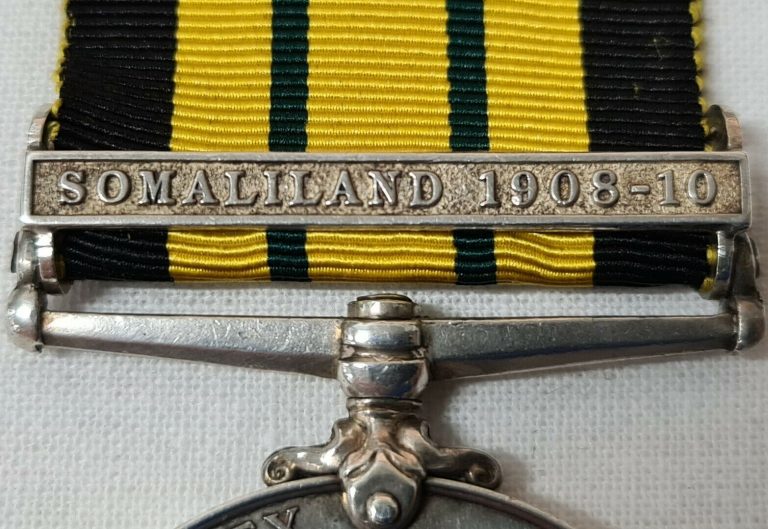 *WW1 Q SHIP BEGONIA* AFRICA GENERAL SERVICE MEDAL SOMALILAND 1908-10 ROBERTS - Image 2