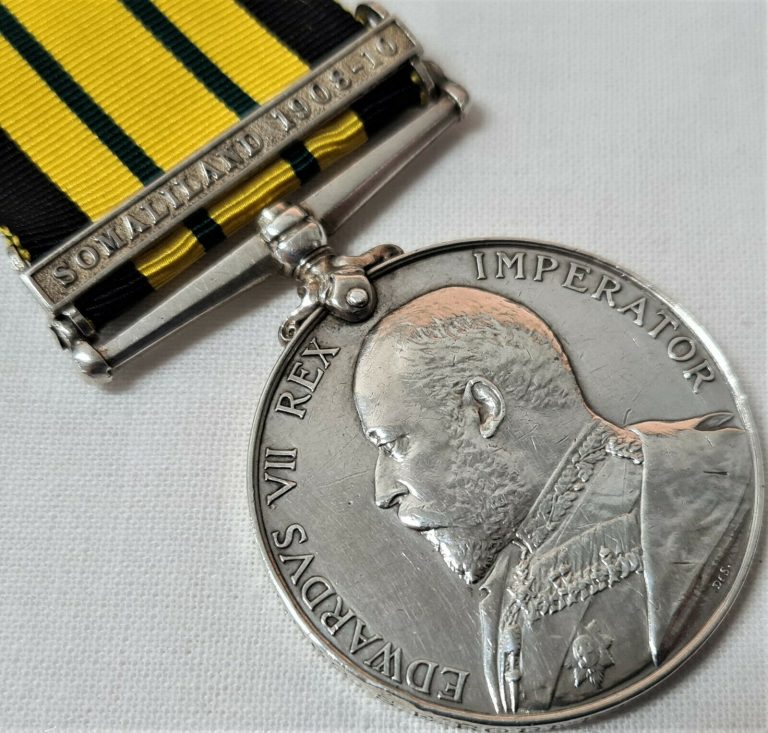 *WW1 Q SHIP BEGONIA* AFRICA GENERAL SERVICE MEDAL SOMALILAND 1908-10 ROBERTS - Image 3