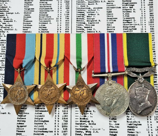 WW2 AFRICA & ITALY MEDALS 2092680 SGT NORMAN YOULD ROYAL ENGINEERS BRITISH ARMY