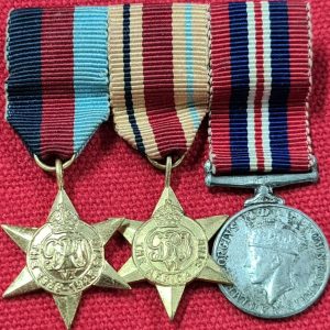 WW2 BRITISH WAR SERVICE MINIATURE MEDAL GROUP ARMY NAVY AIR FORCE