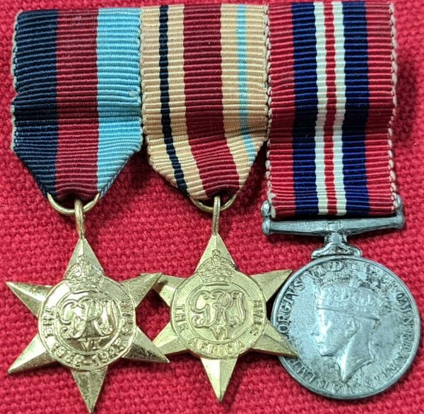 WW2 BRITISH WAR SERVICE MINIATURE MEDAL GROUP ARMY NAVY AIR FORCE