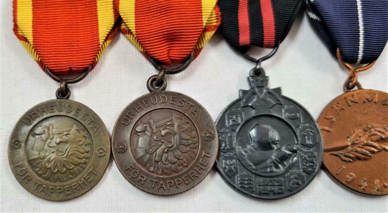 WW2 Finland Continuation War Medal Group of 5 to the Finish Air Force - Image 2