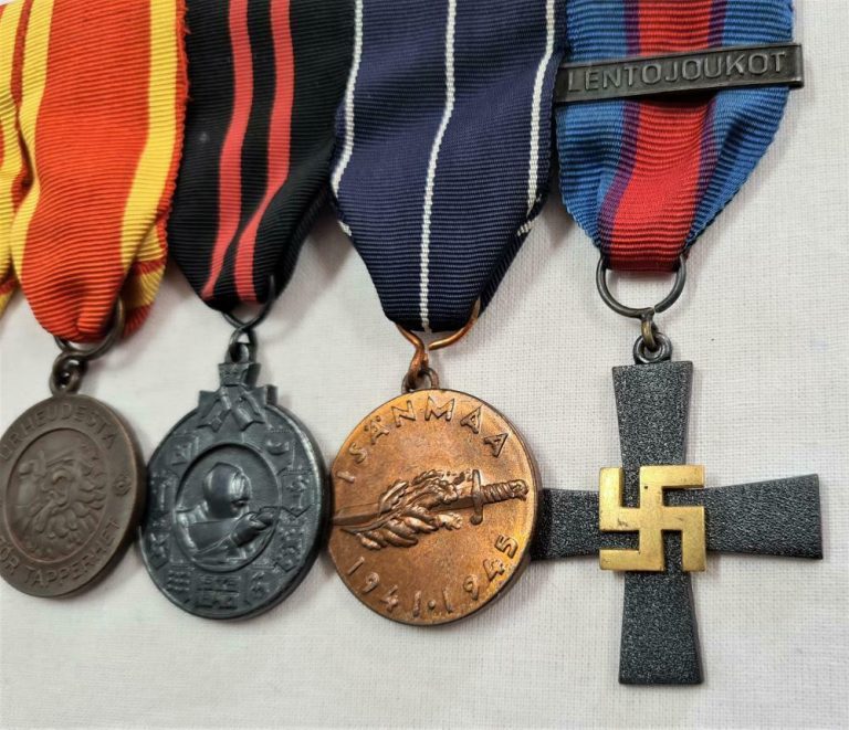 WW2 Finland Continuation War Medal Group of 5 to the Finish Air Force - Image 3