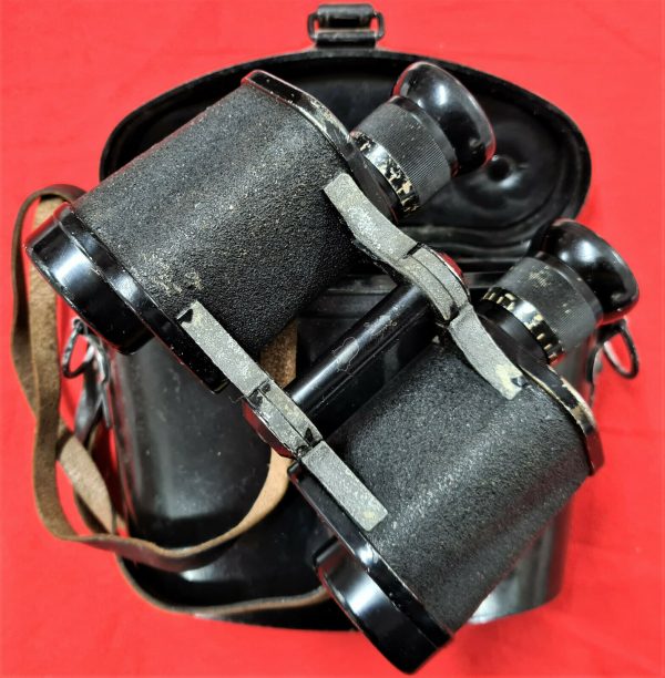 WW2 GERMANY ARMY PANZER FIELD UNIFORM BINOCULARS & CASE