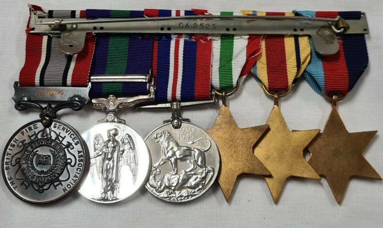 WW2 NORTH AFRICA ITALY PALESTINE MEDALS 1489579 PHELPS ENGINEERS + BRITISH FIRE BRIGADE MEDAL - Image 6