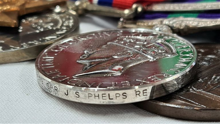 WW2 NORTH AFRICA ITALY PALESTINE MEDALS 1489579 PHELPS ENGINEERS + BRITISH FIRE BRIGADE MEDAL - Image 9