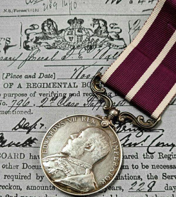 ARMY MERITORIOUS SERVICE MEDAL SERGEANT W PALMER ASC SERVED ABYSSINIA PRE WW1