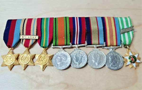 AUSTRALIAN ARMY WW2 1939/45 WAR & VIETNAM SERVICE MINIATURE MEDALS