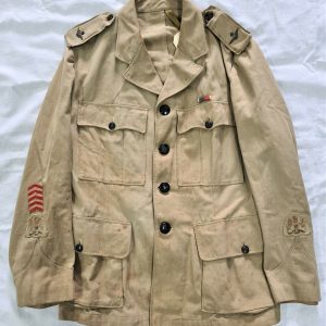 NAMED WW2 ERA ROYAL AUSTRALIAN AIR FORCE W0 TROPICAL DESERT UNIFORM JACKET