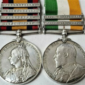 PRE WW1 BOER WAR MEDALS 3763 CORPORAL A. BAKER (ALIAS REITZE) 18TH HUSSARS ARMY