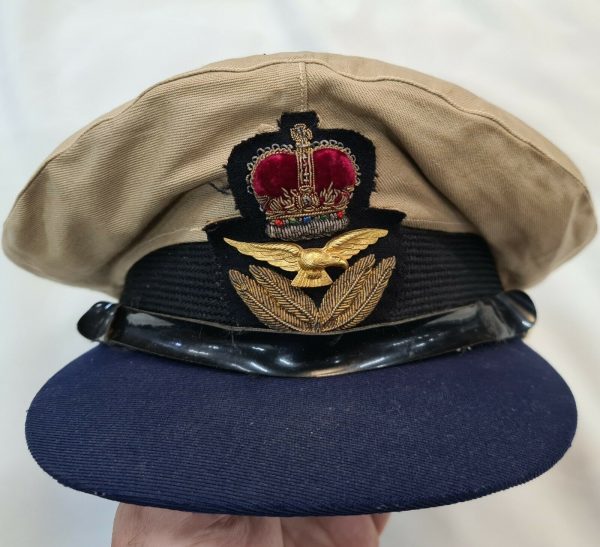 1950S WW2 ROYAL AUSTRALIAN AIR FORCE OFFICER UNIFORM PEAKED SERVICE CAP POST WW2