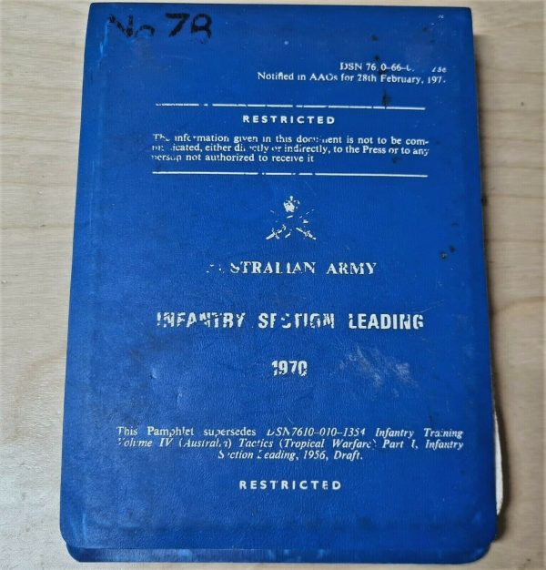 1970 AUSTRALIAN ARMY INFANTRY SECTION LEADING PAM GUIDE BOOK VIETNAM WAR 2 RAR