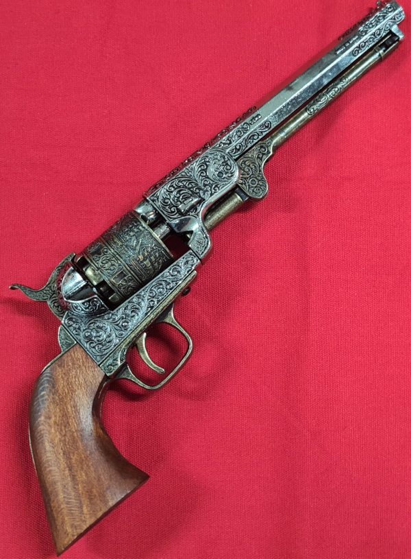 REPLICA DENIX .45 CIVIL WAR 1851 NAVY  COLT REVOLVER ENGRAVED PISTOL 1040L - Image 2