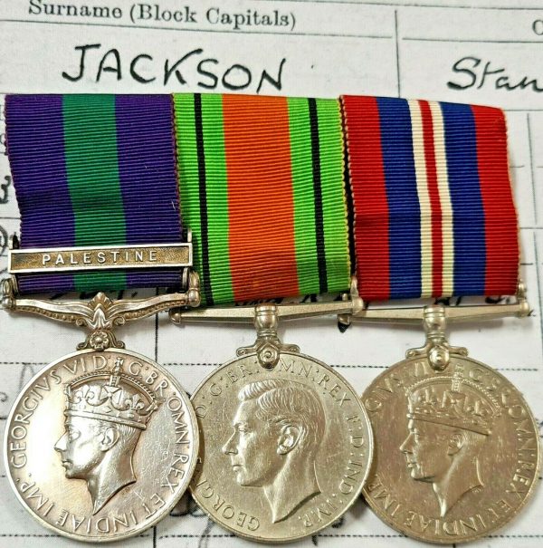 4342208 *DRUMMER* STANLEY JACKSON EAST YORKSHIRE REGIMENT PALESTINE & WW2 MEDALS