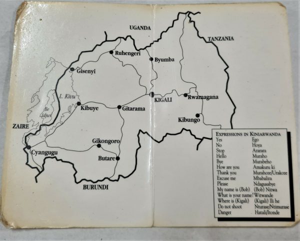 AUSTRALIA ARMY UNITED NATIONS FORCES UNAMIR RWANDA SECURITY CARD & MAP - Image 3