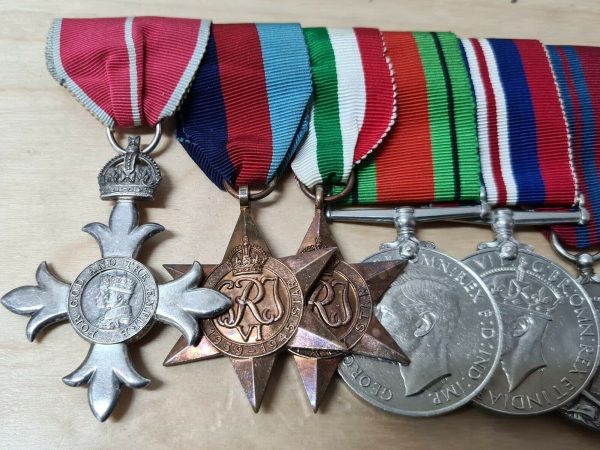 BRITISH ARMY WW2 & M.B.E. MEDALS 2317281 CAPTAIN GILLINGS CORPS ROYAL SIGNALS - Image 3