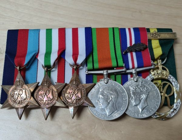 BRITISH ARMY WW2 OFFICERS LONG SERVICE MEDAL GROUP CAPTAIN WILLIAM PAIN MID TED - Image 2