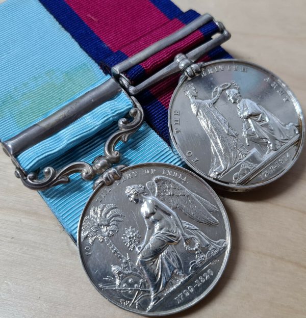 BRITISH WATERLOO NAPOLEONIC WARS & INDIA MEDALS W. ANDERSON 11TH LIGHT DRAGOONS - Image 3