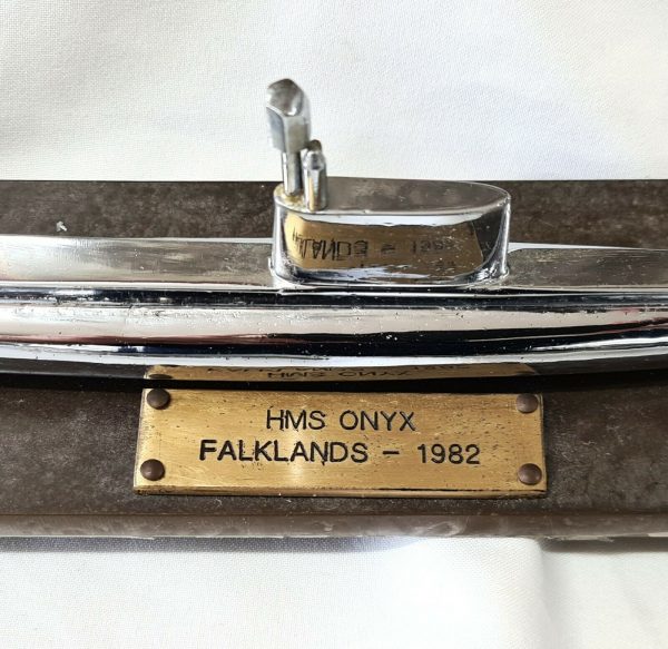 FALKLANDS WAR HMS ONYX ROYAL NAVY SUBMARINE METAL & RESIN MODEL