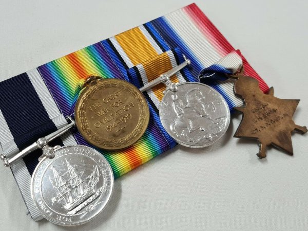 HMS DORIS GALLIPOLI WW1 ROYAL NAVY MEDALS 283064 CHIEF PETTY OFFICER EVANS - Image 8