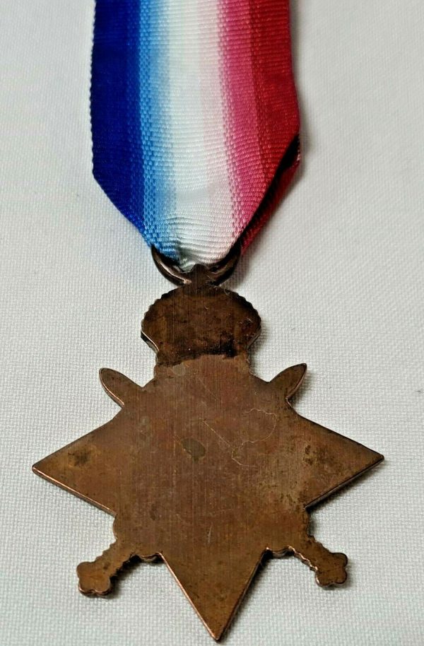 NAME ERASED WW1 1914 STAR MEDAL BRITISH ARMY MONS LE CATEAU MARNE AISNE YPRES - Image 3