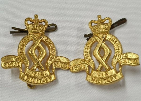 POST WW2 VINTAGE 1953-60 AUSTRALIAN ARMY DUNTRRON COLLEGE RMC UNIFORM BADGES - Image 3