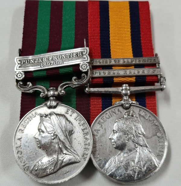 *DIED 1900* PUNJAB FRONTIER & BOER WAR MEDALS 3456 SGT VICARY 1ST BN DEVONSHIRE - Image 2