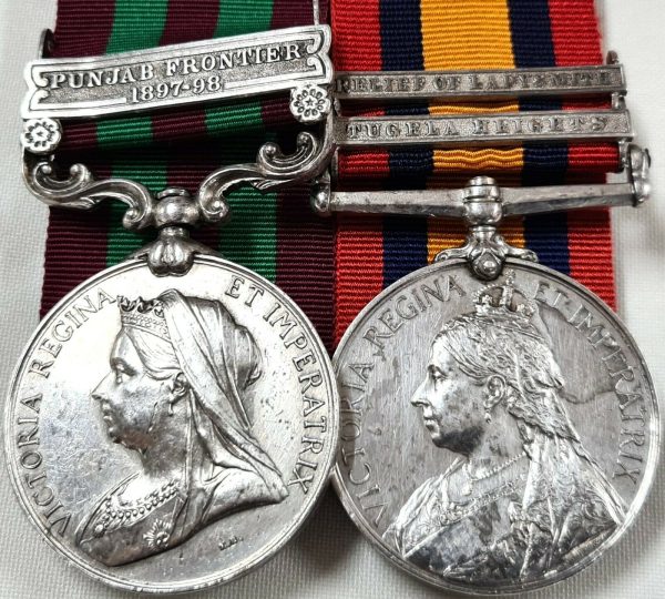 *DIED 1900* PUNJAB FRONTIER & BOER WAR MEDALS 3456 SGT VICARY 1ST BN DEVONSHIRE - Image 3