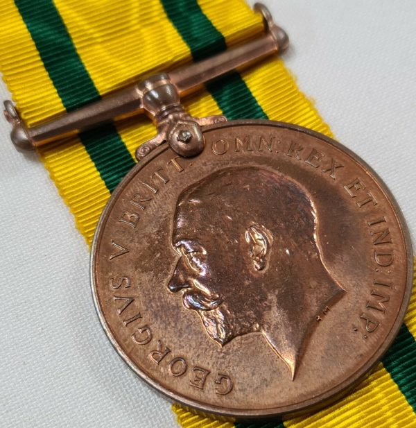 UN NAMED ORIGINAL WW1 BRITISH ARMY TERRITORIAL FORCES WAR MEDAL - Image 3