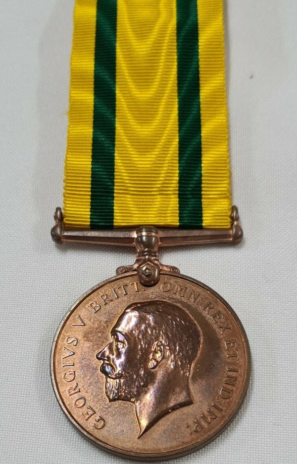 UN NAMED ORIGINAL WW1 BRITISH ARMY TERRITORIAL FORCES WAR MEDAL - Image 4