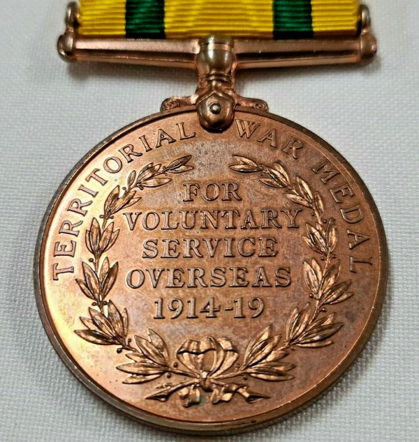 UN NAMED ORIGINAL WW1 BRITISH ARMY TERRITORIAL FORCES WAR MEDAL - Image 6