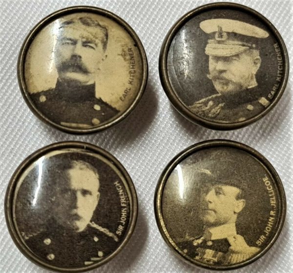 WW1 BRITISH AUSTRALIA PATRIOTIC WARTIME MILITARY LEADER BADGES BUTTONS