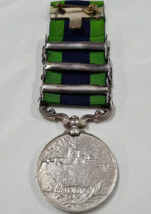 WW1 ERA 1908 INDIA GENERAL SERVICE MEDAL QUEENS OWN CORPS OF GUIDES ARMY - Image 5