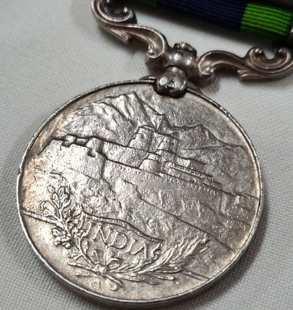 WW1 ERA 1908 INDIA GENERAL SERVICE MEDAL QUEENS OWN CORPS OF GUIDES ARMY - Image 7