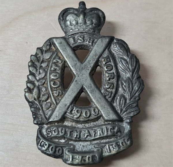 WW1 ERA CAST VINTAGE SCOTTISH HORSE UNIFORM CAP BADGE - Image 4