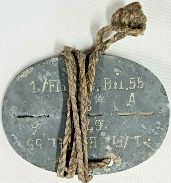 WW1 ERA GERMAN ARMY UNIFORM DOG TAG ON ROPE