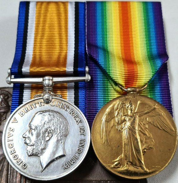 WW1 KILLED IN ACTION PASSCHENDAELE MEDALS & PLAQUE 7205 PALMER 2/2ND LONDON REGT - Image 2