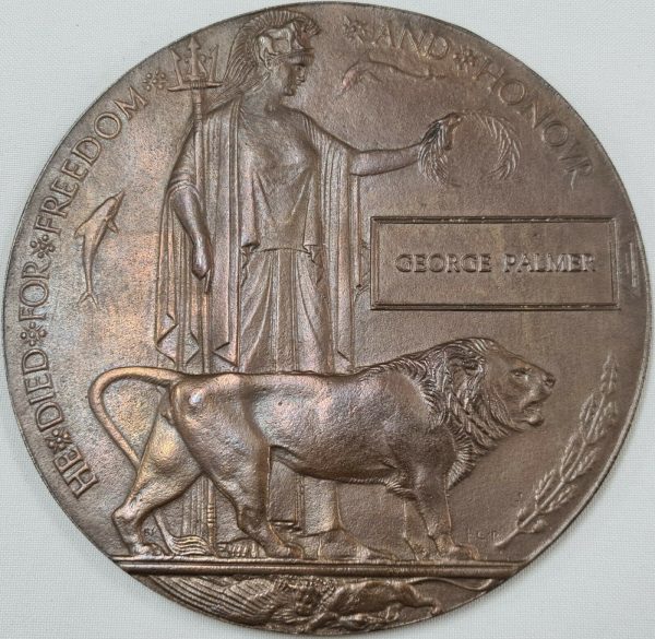 WW1 KILLED IN ACTION PASSCHENDAELE MEDALS & PLAQUE 7205 PALMER 2/2ND LONDON REGT - Image 5