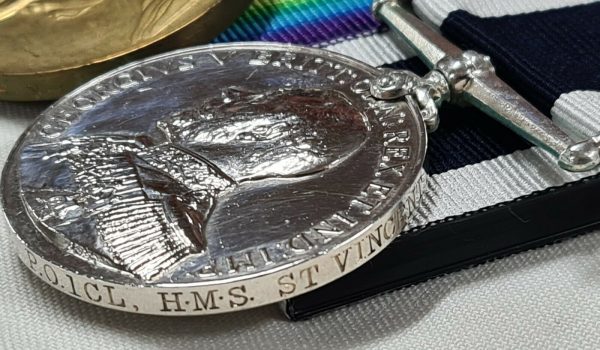 WW1 ROYAL NAVY LONG SERVICE MEDALS 180546 PETTY OFFICER F. EAMES HMS BRITANNIA - Image 6