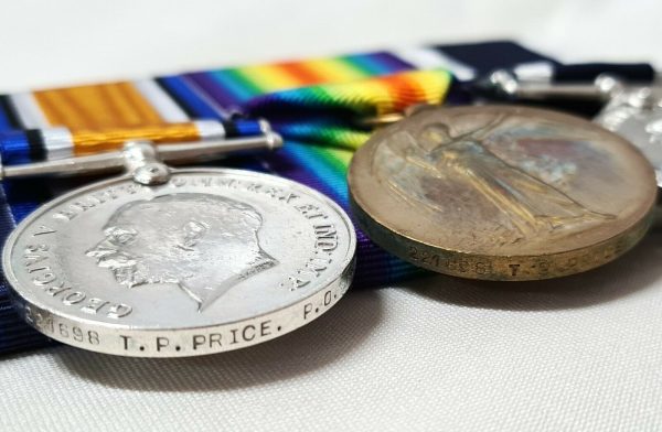 WW1 ROYAL NAVY SUBMARINE MEDALS 221698 PETTY OFFICER THOMAS PRICE HMS ITHURIEL - Image 6