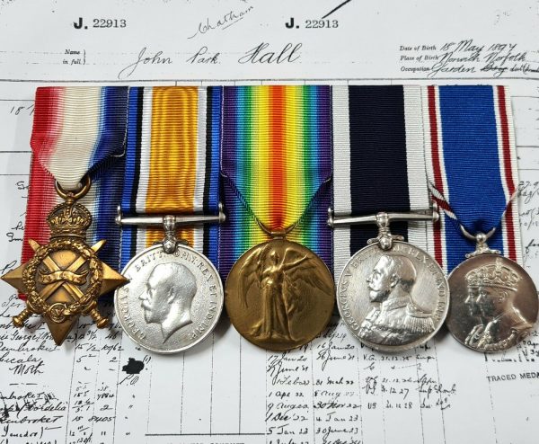 WW1 'X BEACH' GALLIPOLI ROYAL NAVY MEDALS J22913 JOHN HALL HMS IMPLACABLE WW2