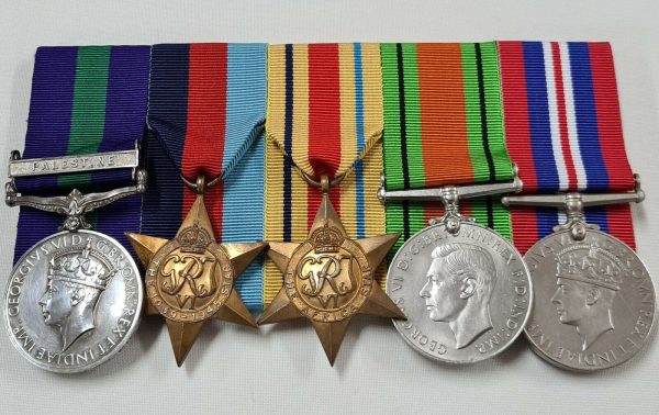 WW2 - GENERAL SERVICE MEDAL WITH PALESTINE CLASP TO 6283788 CAPTAIN POUT THE BUFFS ROYAL EAST KENT REGIMENT - Image 2