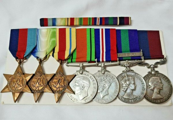 WW2 RAF LONG SERVICE MEDALS 535185 SERGEANT J LAWRIE ATLANTIC, AFRICA & MALAYA