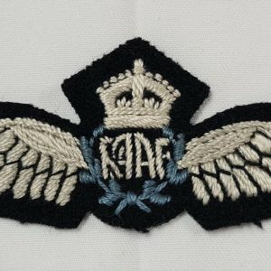 WW2 ROYAL AUSTRALIAN AIR FORCE WOVEN PILOT QUALIFICATION *RAAF* WINGS BADGE