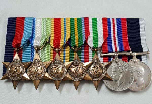 WW2 ROYAL NAVY LONG SERVICE MEDALS K.64542 CHIEF STOKER WALTER ANSELL HMS NELSON - Image 2