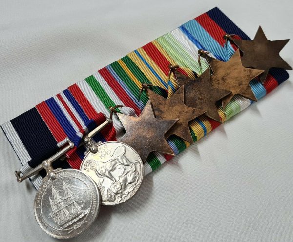 WW2 ROYAL NAVY LONG SERVICE MEDALS K.64542 CHIEF STOKER WALTER ANSELL HMS NELSON - Image 8