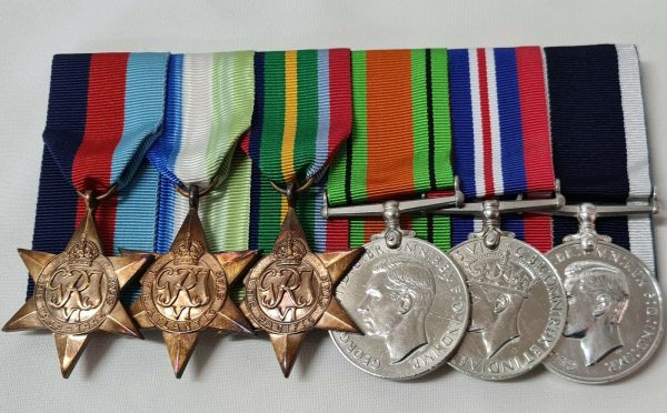 WW2 ROYAL NAVY LONG SERVICE MEDALS MX.48984 CERA MILFORD ATLANTIC AND PACIFIC - Image 2